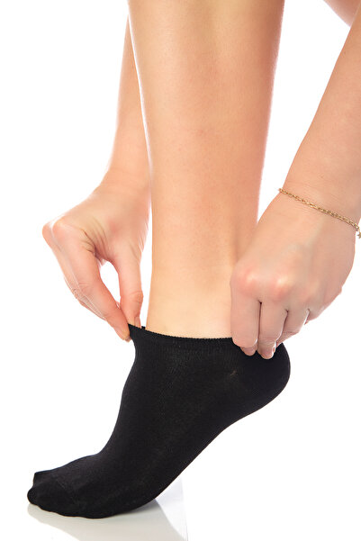 SAYSEZ Bamboo Women's Sneakers - Black White Beige Seamless Invisible Sports Socks Premium 6 Pack