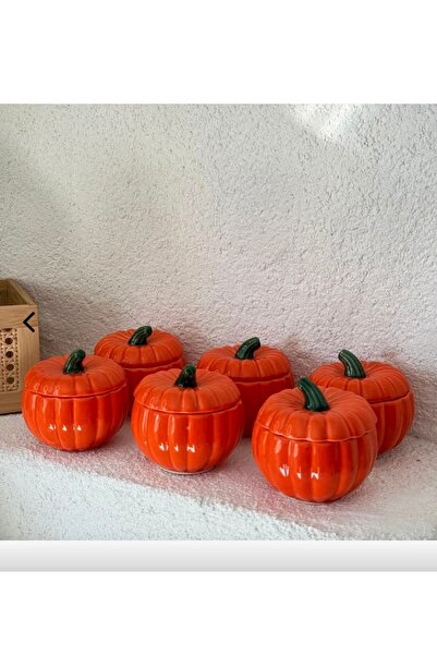 Pembelia Life 6 li Bal Kabak Kase Çorba Kasesi Sunumluk Çok Anaçlı Kase Set