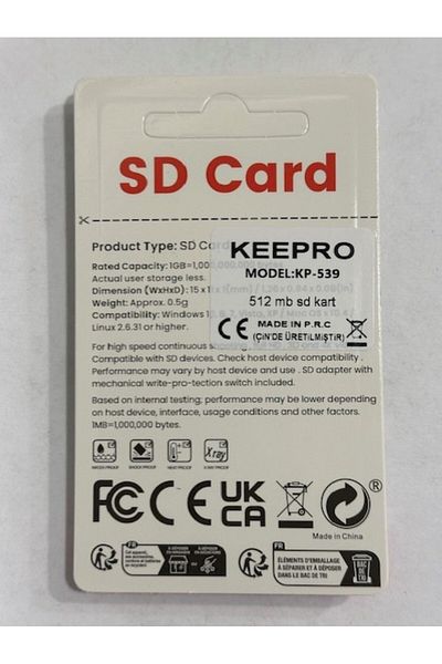 KEEPRO بطاقة ذاكرة 512 ميجا بايت، بطاقة ذاكرة 512 ميجا بايت