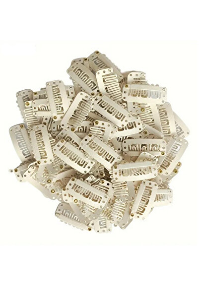 Accessories Saçsız Bebek Tokası 5 Adet Beyaz Çıtçıt Klipsli Bebek Tokası