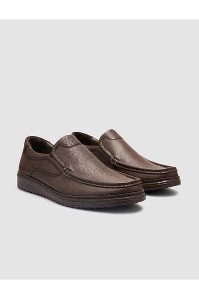 Cabani 100% Genuine Leather Brown Men's Casual Shoes