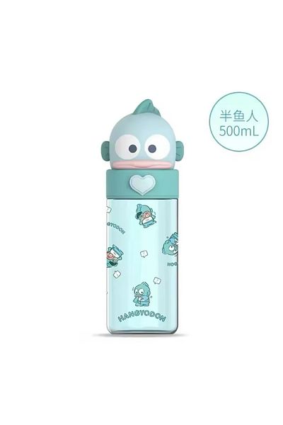 synshop Hangyodon Sanrio Cute Fish Water Bottle 500 ml Tritan Bpa Free