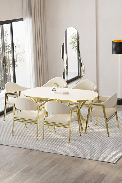 BY ORHAN GÜZEL Mutfak Masası Takımı 6 Kişilik Masa Takımı HAYAL Serisi Mutfak...