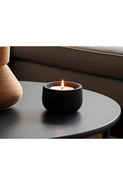 Genel Markalar Modern Çizgili Tealight Mumluk – Şık ve Minimalist Tasarım
