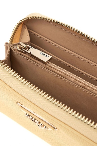 Guess Laurel Slg Medium Zip Around Women's Yellow Wallet Swbg8500140-Csl