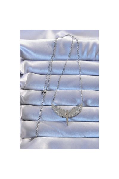 Skygo 316L Steel Silver Color Zircon Stone Micail Necklace - Tj-Bko9264