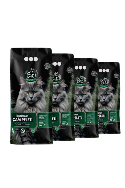 happycatlitter 40 Litre Topaklanan Çam Peleti Kedi Kumu ( 4 Adet )