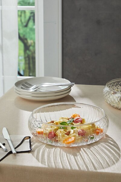 ORTAKÖY CENNETİ 2 Pcs Selen Concept Handmade Large Glass Salad Bowl 19 cm