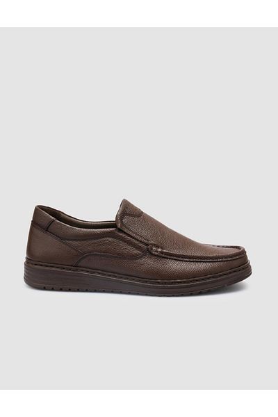Cabani 100% Genuine Leather Brown Men's Casual Shoes