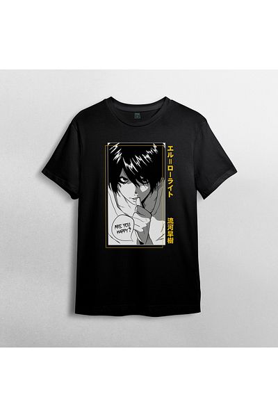 Pixxa Μπλουζάκι Death Note L Unisex 100% Cotton Crew Neck T-shirt