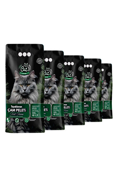 happycatlitter 50 Litre Topaklanan Çam Peleti Kedi Kumu ( 5 Adet)