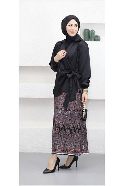 Meryemce Butik Skirt Satin Suit (Normal Size)