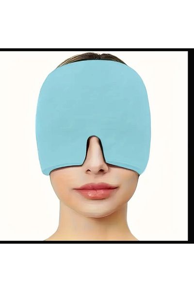 ORGANICYOU Cold Compress Eye Mask - Cooling Gel Scarf and Adjustable Headband