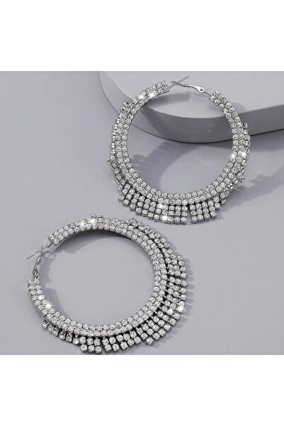 Flaner Paris Accessorize Cercle Halka Taşlı Küpe