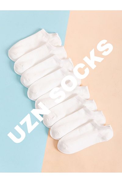 UZN SOCKS 10 броя първокласни бели къси чорапи до глезена