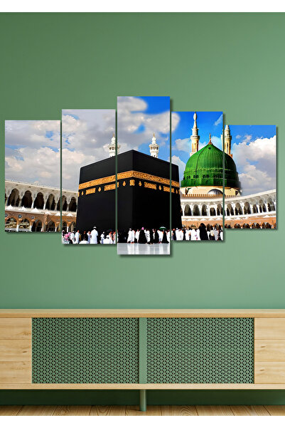 NT Handmade 5 Parça Kabe Manzaralı Duvar Dekoru - Salon Oturma Yatak Odası iç...