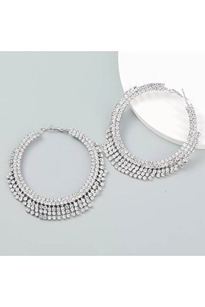 Flaner Paris Accessorize Cercle Halka Taşlı Küpe