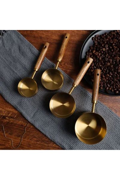 SuoHome Rustic 4 Measuring Spoons (15, 60, 80, 125 ml)