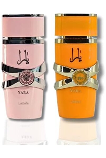 lattafa مجموعة هدايا أو دو بارفان من قطعتين للنساء من يارا 3.4 أونصة توس