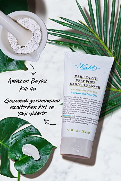 Kiehl's Gözenekleri Derinlemesine Temizleyici ve Arındırıcı Rare Earth Yüz Te...