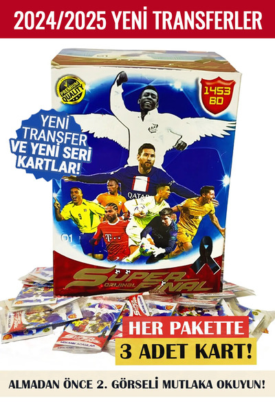 Fotografyabaskı Futbolcu Süper Final Mekanik Adamlar Futbol Kartı 2025 Toplam 60 Kart (20 PAKET VE KUTUSUZ)