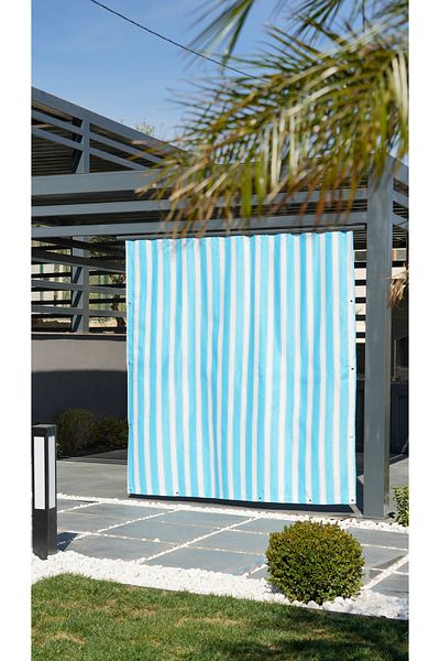 ALTINPAMUK Enxboy Optional Eyelet Balcony Tarpaulin - Ty901 Tourquoise White