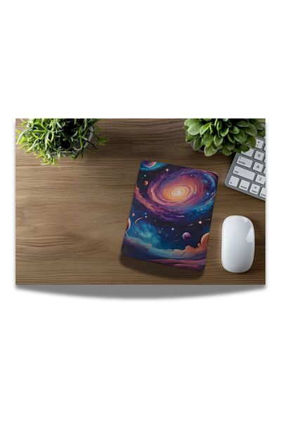 IVART لوحة ماوس مستطيلة الشكل من Illustrator Sky - Space مع مسند معصم مطبوع