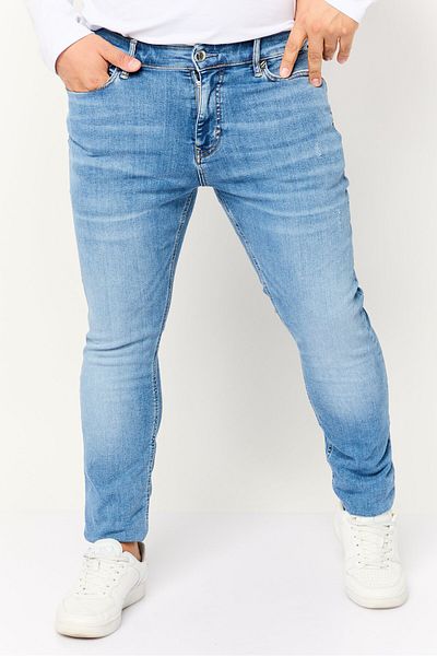 Esprit Men Skinny Fit Washed Stretchable Jeans, Light Blue