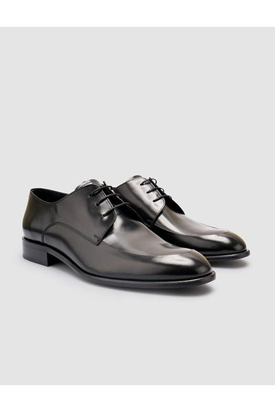 Cabani 100% Genuine Leather Black Laced Men's Classic Shoes