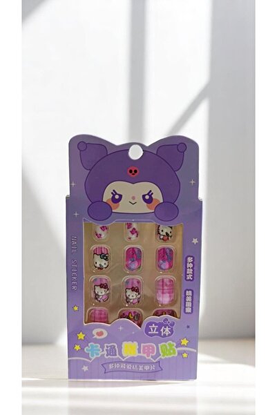 SHOPNEST Kız Çocuk Tırnak Sticker, Kendinden Yapışkanlı Takma Tırnak