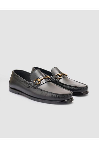 Cabani 100% Genuine Leather Black Men's Loafer