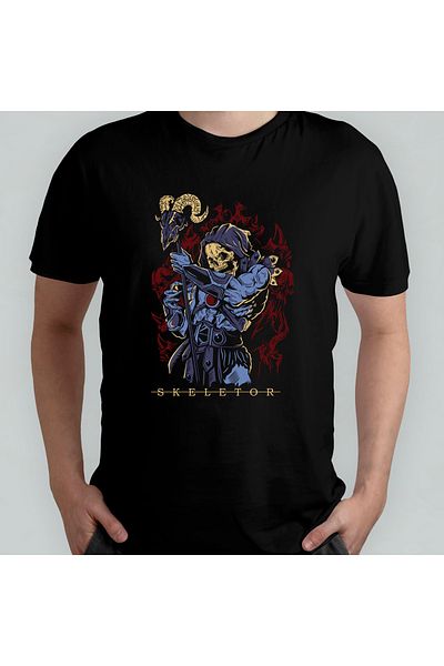 Pixxa Μπλουζάκι Unisex 100% βαμβάκι Masters of the Universe Skeletor Crew Neck