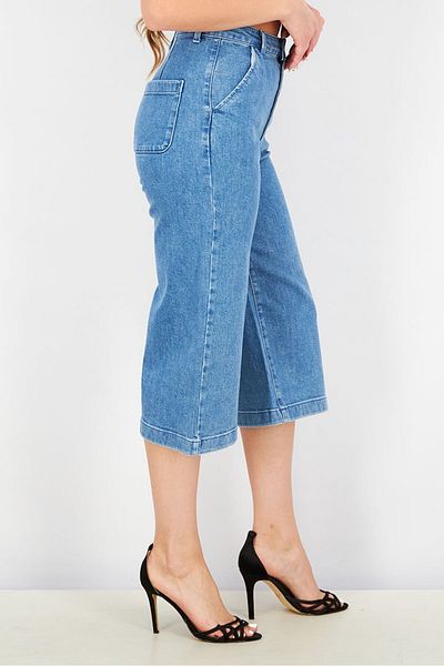Uterqüe Women Regular Fit High Waist Non,Stretchable Denim Jeans, Blue