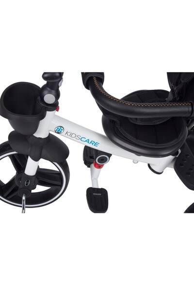 KidsCare Red folding children's tricycle, rotating seat, sun canopy, parent handle