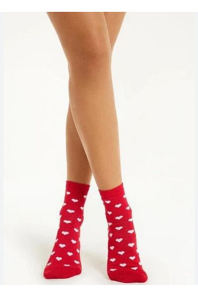 Amur 5 Pairs Women's Heart Detailed College Socks