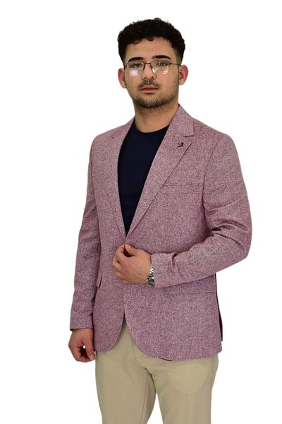 Suitmen Мъжко спортно яке в бордо и червено с двоен цеп BGL-ST04464