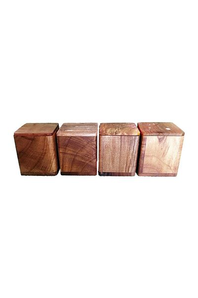hanartz Walnut Wood Set of 4 Handmade Spice Shakers |   Natural and Stylish Kitchen Set