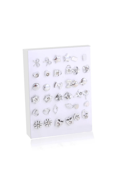 Choice النمط 1 18 زوجًا/مجموعة من أقراط الأذن المرصعة باللؤلؤ على شكل زهرة ال...