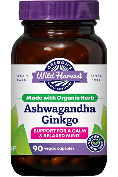 Aswagandha Ginkgo Organic Calm And Relaxed Mind No Stress Withania Somnifera