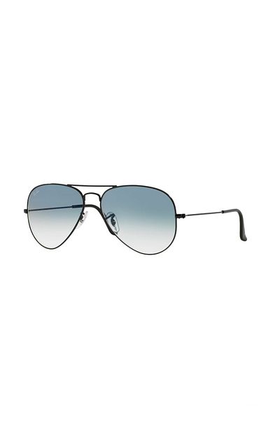 Ray-Ban Classic Aviator Sunglasses RB3025 002/3F Black Blue Gradient Size 58