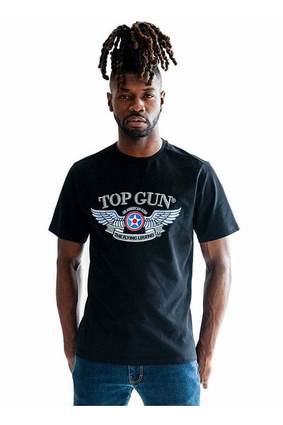 TOP GUN Wings Graphic Tee for Men Aviation-Inspired Design Soft Cotton Short Sleeve T-Shirt