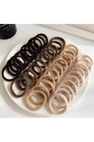 PREGIO Kadın 50 Adet Lastik + 4 Adet Xl Mandal Toka