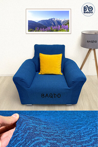 BAQDO Streç Lastikli Esnek Yıkanabilir Pamuklu Jakarlı Berjer Koltuk Örtüsü (TEK KİŞİLİK KOLTUK İÇİN)
