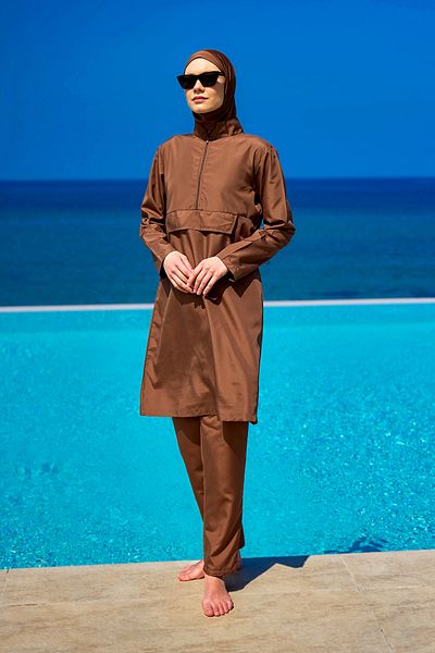 Riva Mera Andalus Full Covered Hijab Swimsuit A2503-3 Brown