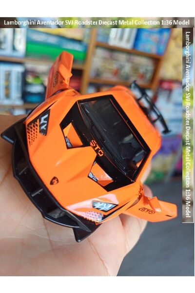 OYUNCAKSAHİLİ Lamborghini Aventador SVJ Roadster Diecast Metal 12x5cm Koleksi...