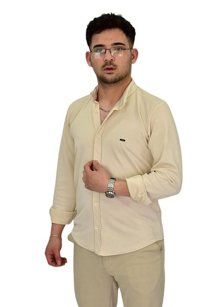 BAGLAN Мъжка спортна риза Silim Fit от ликра BGL-ST04332