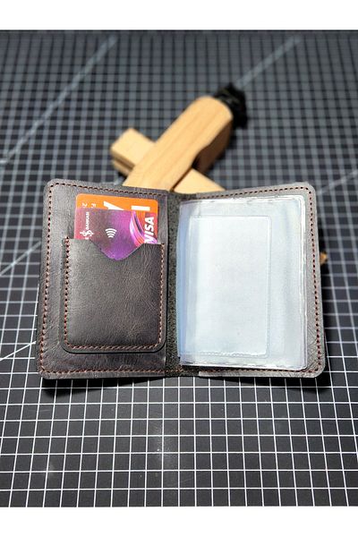 FH LEATHER GOODS Premium Genuine Leather Car License Container - Name andLogoGift