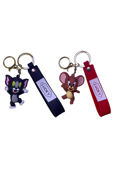 Vera Tom and Jerry Couple 3D Keychain 2Pcs