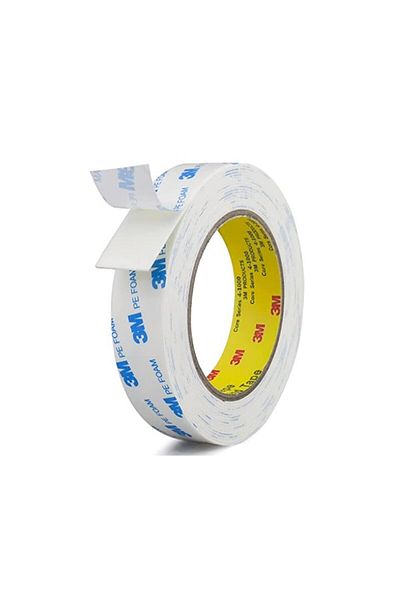 Hobialem 3 Meters 15 mm Wide 5 Meters Adhesive Double Sided Foam Tape White