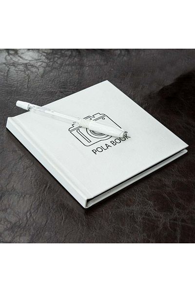 Lodos Polabook Λευκό Μίνι Ημερολόγιο Μνήμης Λευκό Τζελ Στυλό με Δώρο Ταινία
